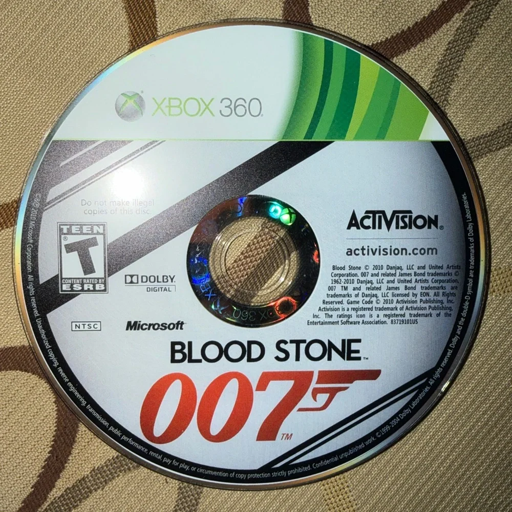 Microsoft Xbox 360 007 Blood Stone Video Game Rated T For Teen Used Pre Owned XB